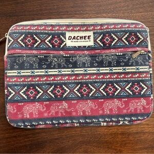 Red and Blue Patterned Laptop Sleeve